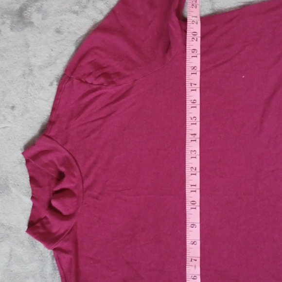 Kim Rogers Relaxed Fit Women's Red  Turtleneck Shirt 3/4  Sleeve Size L. - Picture 6 of 9